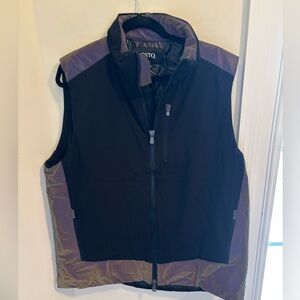 GSTQ Men’s Black Reflective Vest Size Large NWT